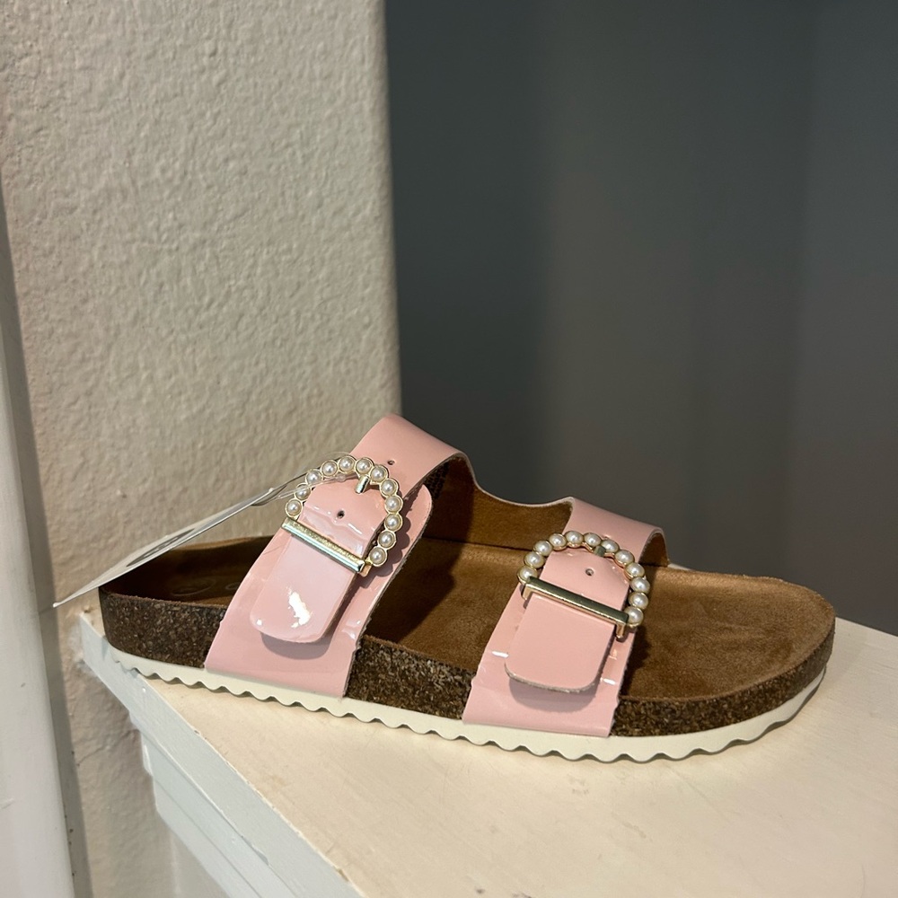 Cat&Jack Girls' Drew Slip-On Footbed Sandals Pink Size 13 - Picture 2 of 10